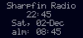 Sharpfin Software Clock Display